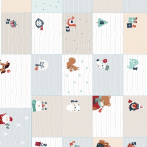 100133222 Adventkalender aus Stoff bunt wiederverwendbar