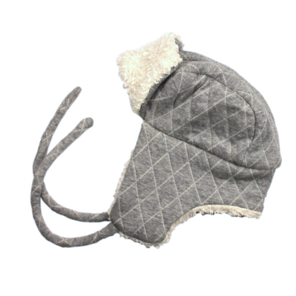 100010106 Lumberjack Hat Mütze warm Plüsch Mädchen Buben grau bio organic