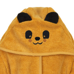 Bademantel Panda Gelb Frottee Morgenmantel