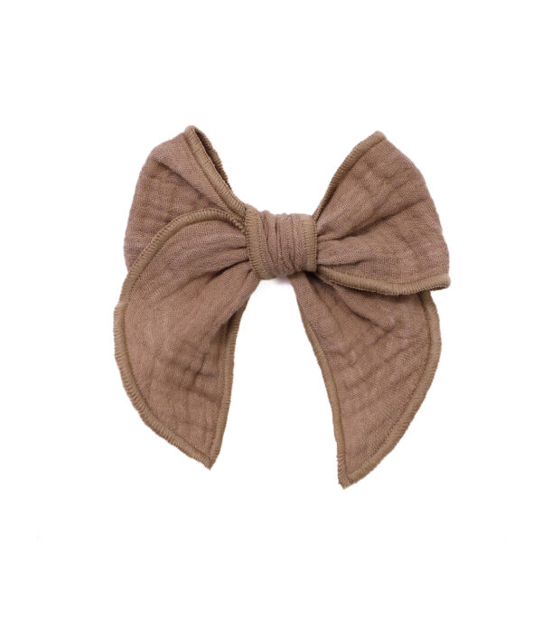 Fable Bow Clip Chocolate