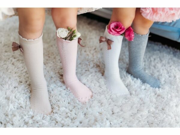 33982 4 Mama S Feet Detske Podkolenky Knee Highs Ladies Stephanie Bile A Sed