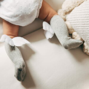 Mama S Feet Engelsocken Mit Flügel Grau 2